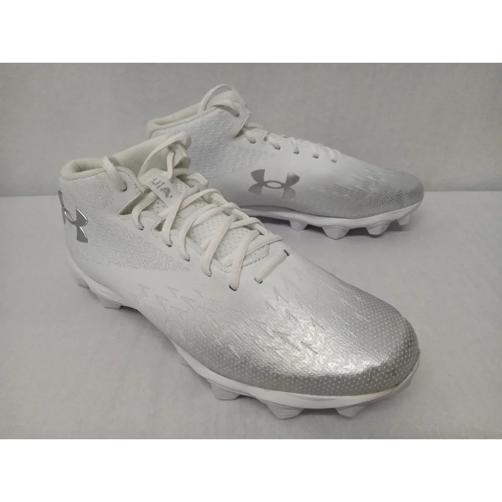 Under Armour Mens Spotlight Fran RM 4.0 Football Cleat 3027293-100 White Sz 10.5